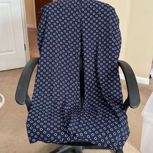 Talbots Plus Size 24 W Navy/white Pattern Pant